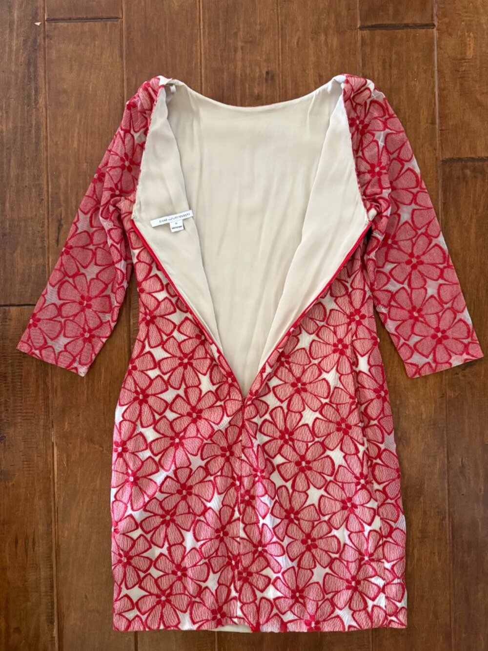 Diane von Furstenberg (DVF) Sarita Tulle Floral Silk Bled Mini Dress - Picture 4 of 5